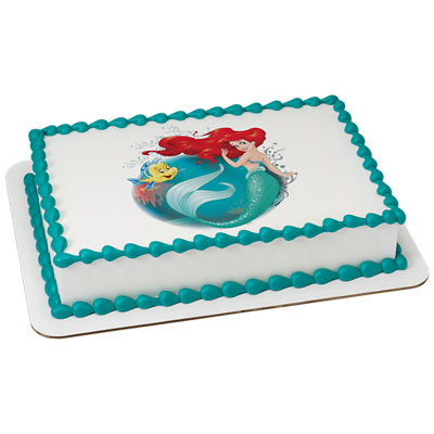 Little Mermaid Make A Splash Image Photo Cake - Image 1
