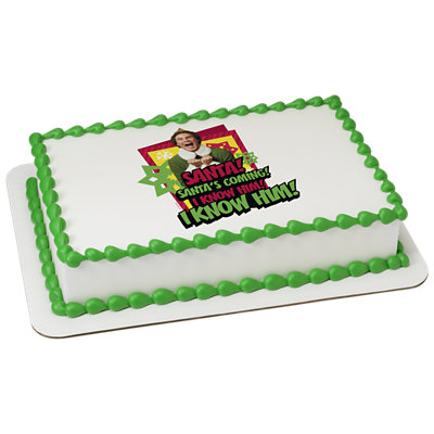 Elf The Movie Santa's Coming! Image Photo Cake - Image 1