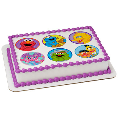 Sesame Street® Celebration 3" Rd Image Photo Cake - Image 1