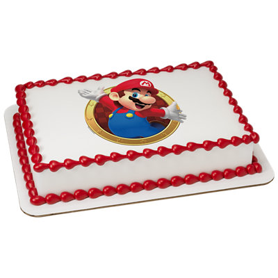 Super Mario™ Mario Here We Go! Image Photo Cake - Image 1