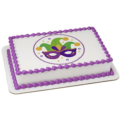 Mardi Gras Mask Cake - Image 1