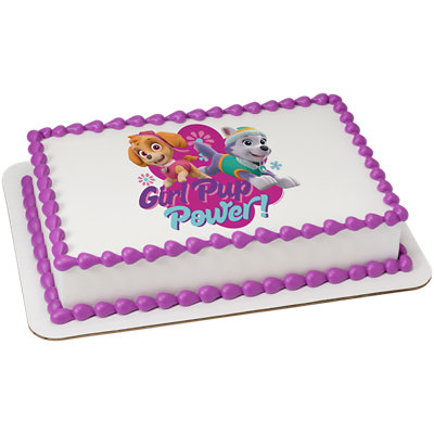 Paw Patrol Girl Pup Power Image Photo Cake - Image 1
