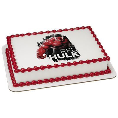 MARVEL's Captain America Red Hulk Brave New World Image Photo Cake - Image 1