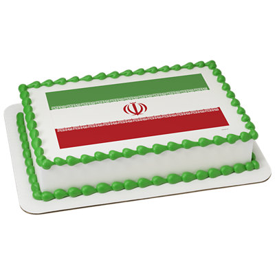 Iran Country Flag Cake - Image 1