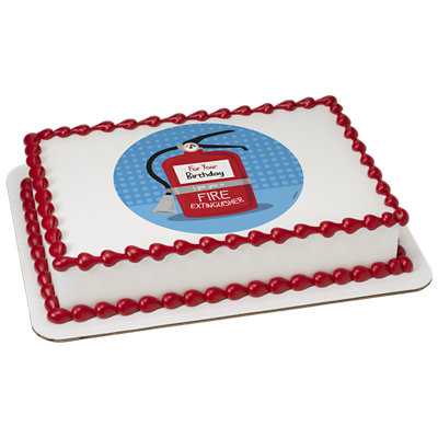 Fire Extinguisher Image Photo Cake - Image 1