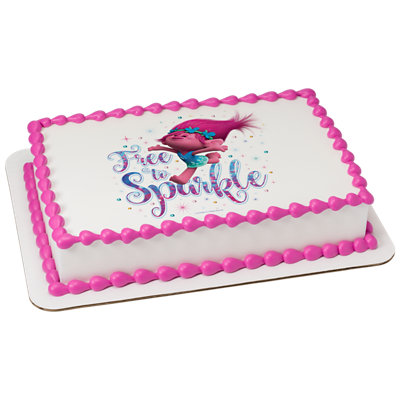 DreamWorks Trolls Free To Sparkle Image Photo Cake - Image 1