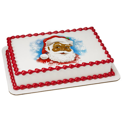 Classic Santa African American Cake - Image 1