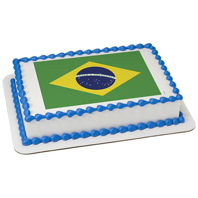 Brazil Country Flag Cake - Image 1
