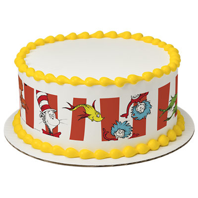 Dr. Seuss Celebrate Seuss Strip Photo Cake - Image 1