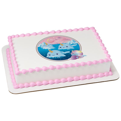 Narwhal Image Photo Cake - Image 1