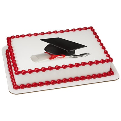 Graduation Hat Image Photo Cake - Image 1