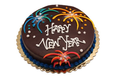 New Year Fireworks Single Layer Cake - Image 1
