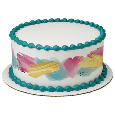 Bright Brushstroke Cake - Image 1