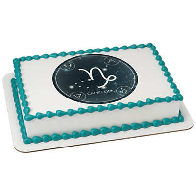 Zodiac Capricorn Image Photo Cake - Image 1