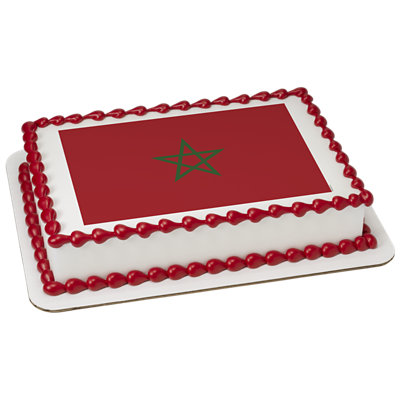 Morocco Country Flag Cake - Image 1
