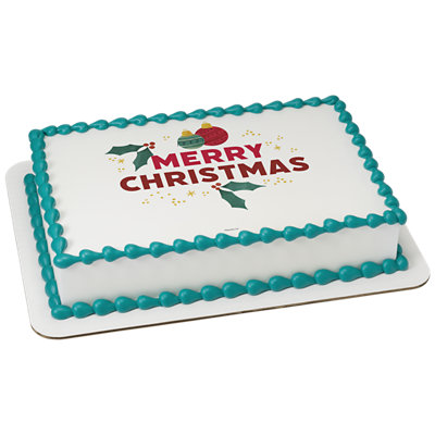 Festive Merry Christmas Cake - Image 1
