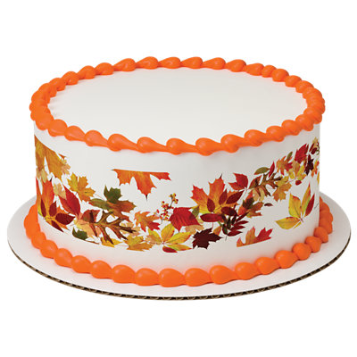 Flowering Leaves Strip Photo Cake - Image 1