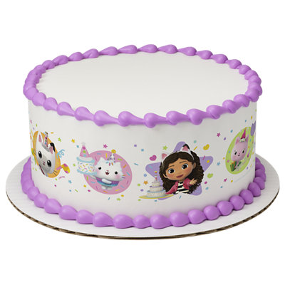 DreamWorks Gabby's Dollhouse Follow that Confetti! Strip Photo Cake - Image 1