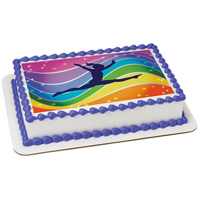 Gymnastics Image Photo Cake - Image 1