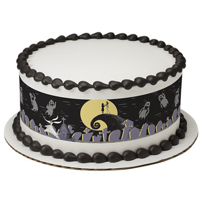 Disney Tim Burton's Nightmare Before Christmas Authentic Mischief Strip Photo Cake - Image 1