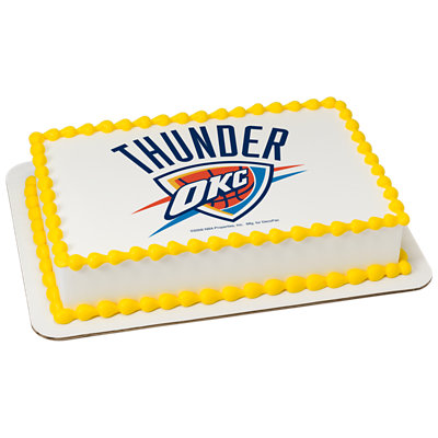 NBA Oklahoma City Thunder Image Photo Cake - Image 1