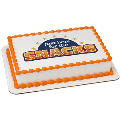 Just here for the snacks Cake - Image 1