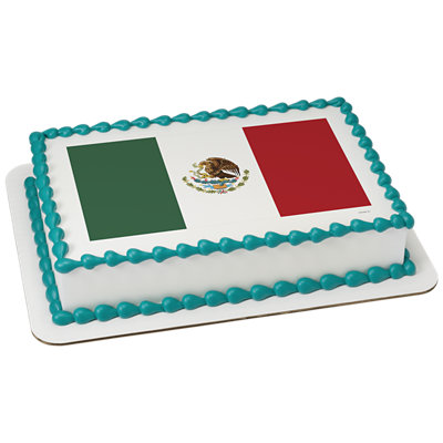 Mexico Country Flag Cake - Image 1
