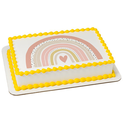 Pastel Rainbow Image Photo Cake - Image 1