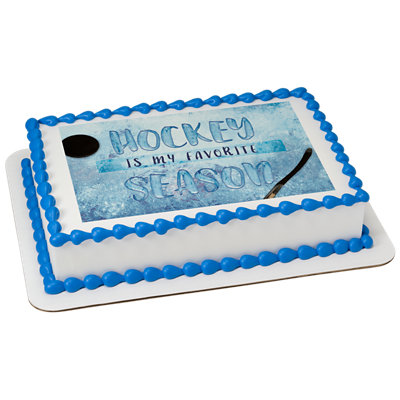 Hockey Is My Favorite Season Image Photo Cake - Image 1