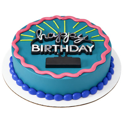 Happy Birthday Neon Sign Cake - Image 1