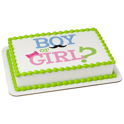 Boy Or Girl Image Photo Cake - Image 1