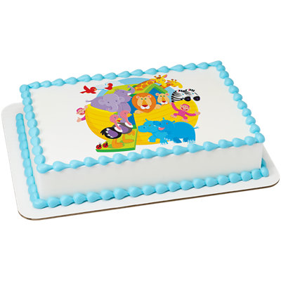 Baby Shower Noah's Ark Image Photo Cake - Image 1