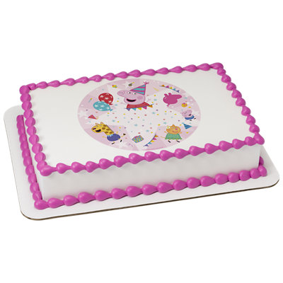 Peppa The Pig Peppa's Party Image Photo Cake - Image 1