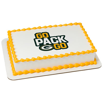 NFL Green Bay Packers Go Pack G Image Photo Cake - Image 1