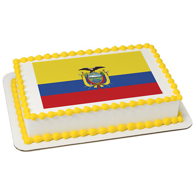 Ecuador Country Flag Cake - Image 1