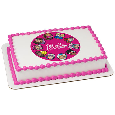 Barbie™ She Does It All Image Photo Cake - Image 1