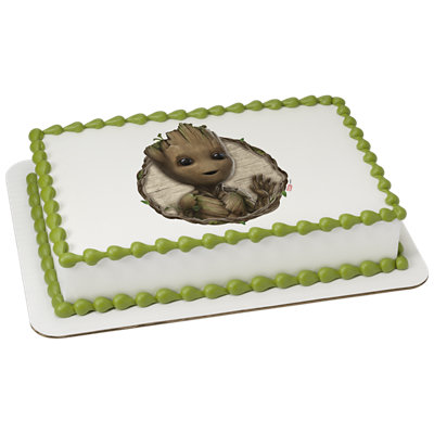 MARVEL Studios' I Am Groot Cute Image Photo Cake - Image 1