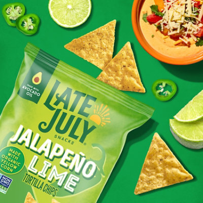 Late July Snacks Jalapeno Lime Tortilla Chips 6 Oz Bag - 6 OZ - Image 2