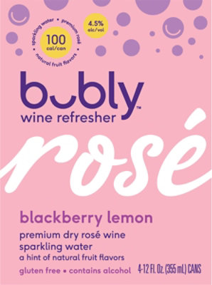 Bubly Wine Refresher Rose Blckbry Lemon In Cans - 4-12 FZ - Image 5
