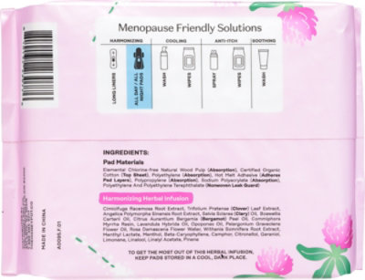 The Honey Pot Peri-menopause Day & Night Pad Support With Herbal Blend 11ct - 11 CT - Image 4