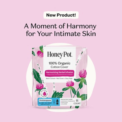 The Honey Pot Perimenopause Day & Night Pads with Wings - 11 Count - Image 2