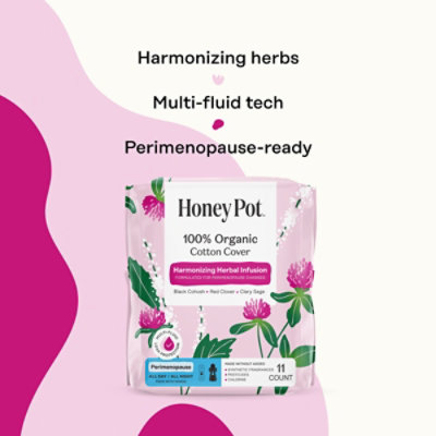 The Honey Pot Perimenopause Day & Night Pads with Wings - 11 Count - Image 5