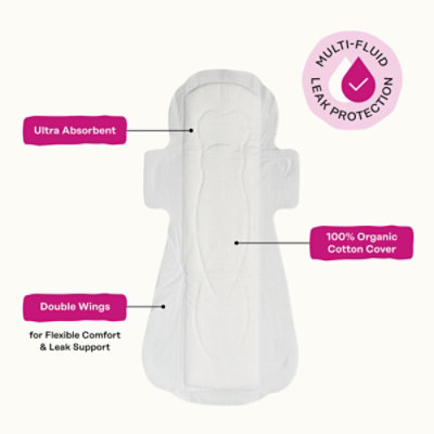 The Honey Pot Perimenopause Day & Night Pads with Wings - 11 Count - Image 7
