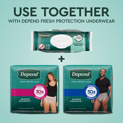 Depend Wipes Rgd Flptp 42 Count - 42 CT - Image 7