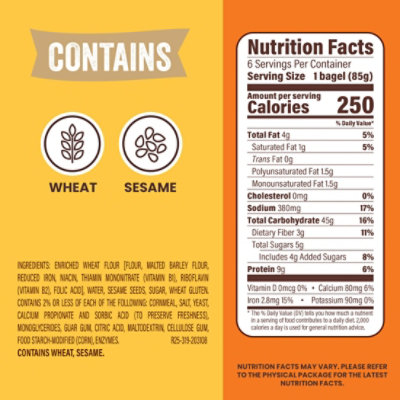 Thomas Bagels Sesame Seed - 18 OZ - Image 2