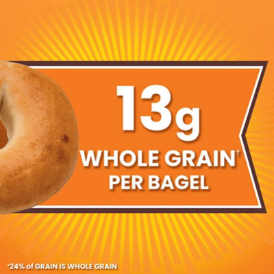 Thomas Bagels Plain Whole Grains - 18 OZ - Image 4