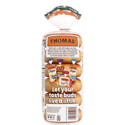 Thomas Bagels Plain Whole Grains - 18 OZ - Image 5