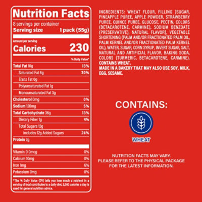 Marinela Barritas Strawberry Filled Cookies 8 Count - 15.52OZ - Image 5