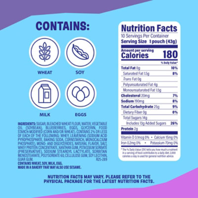 Entenmanns Little Bites Blueberry Mini Muffins 10 Packs - 15 OZ - Image 2