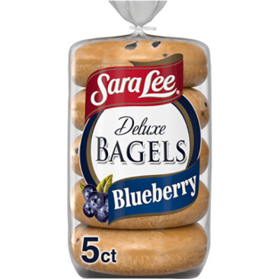 Sara Lee Deluxe Blueberry Bagels 5 Count - 15 OZ